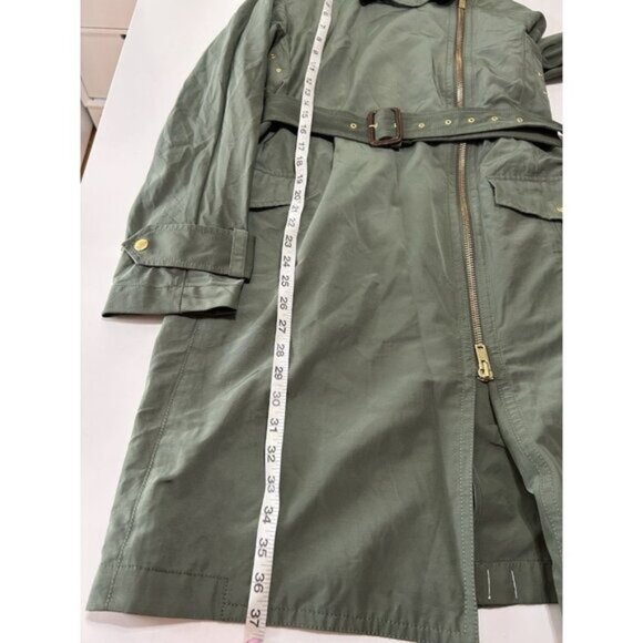 J. Crew assymetrical trench coat 8 belted Steampunk Classic Minimalist Academia - Picture 8 of 16